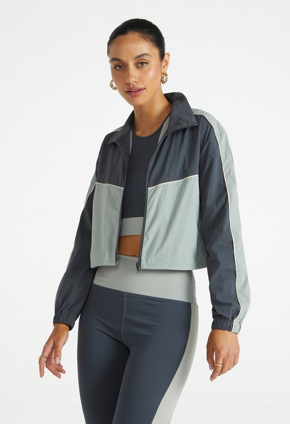 Cropped Windbreaker Jacket