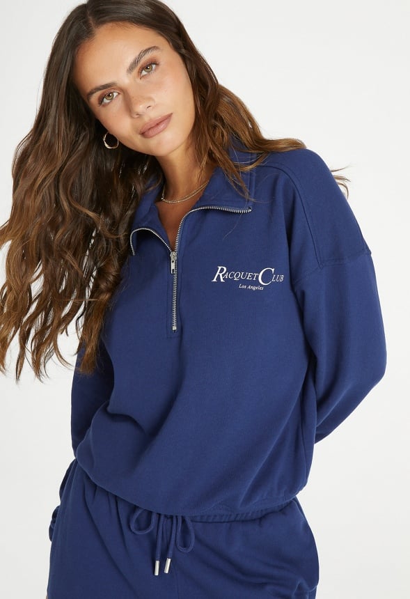 Quarter Zip Pullover Sweatshirt