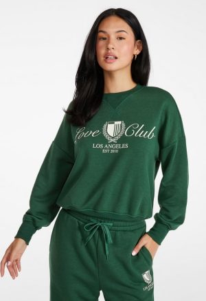 Pullover Graphic Crew Neck Sweatshirt