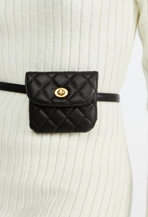 Indy Quilted Faux Leather Belt Purse