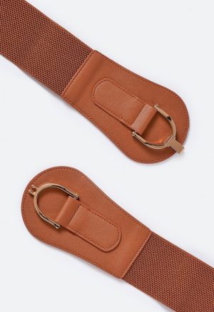 Bray Horse Bit Detail Elastic Waist Belt