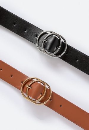 Esther Double Fine Ring Buckle Jeans Belt