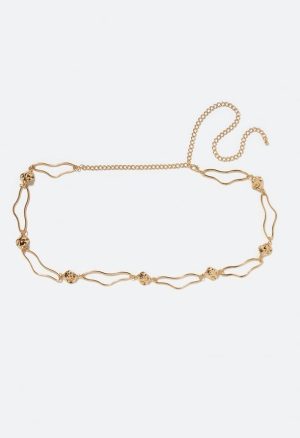 Kali Organic Linked Metallic Bead Chain Belt