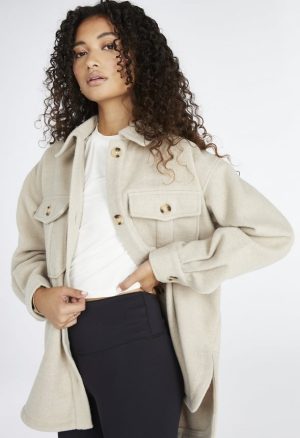 Wool Blend Boyfriend Shacket