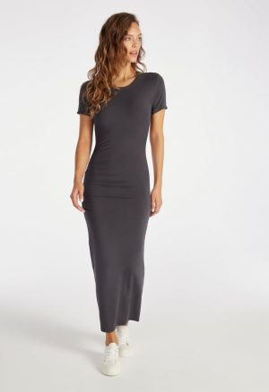 Ruched Midi T-Shirt Dress