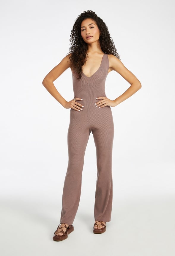 Sweater Ribbed Jumpsuit