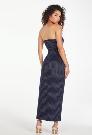 Suiting Tube Midi Dress