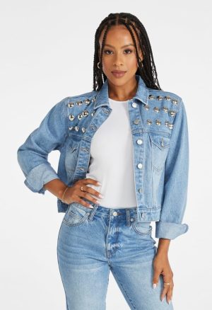 Studded Trucker Denim Jacket