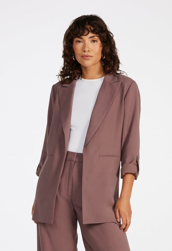 Tailored Rolled Sleeve Blazer
