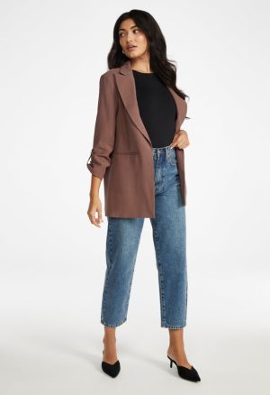 Tailored Rolled Sleeve Blazer