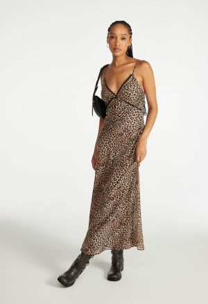 Lace Trim Maxi Slip Dress