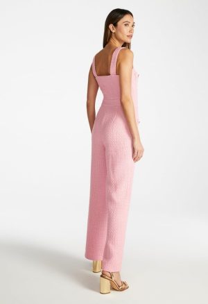 Sleeveless Tweed Jumpsuit