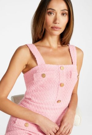 Sleeveless Tweed Jumpsuit