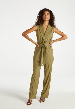 Longline Belted Vest