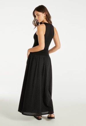 Halter Eyelet Maxi Dress