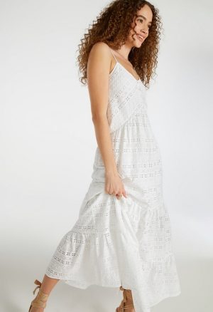 Eyelet Tiered Maxi Dress