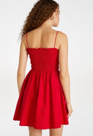 Smocked Mini A-Line Dress