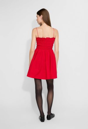 Smocked Mini A-Line Dress