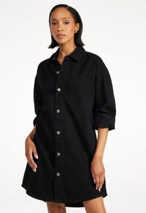 Denim Boyfriend Shirt Dress
