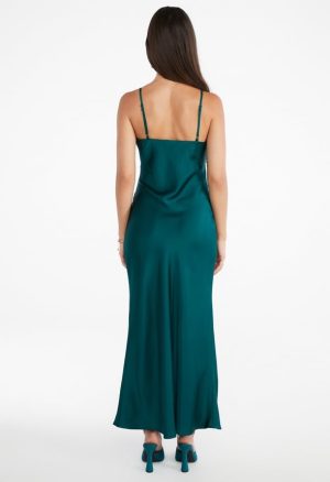 Lace Trim Maxi Slip Dress