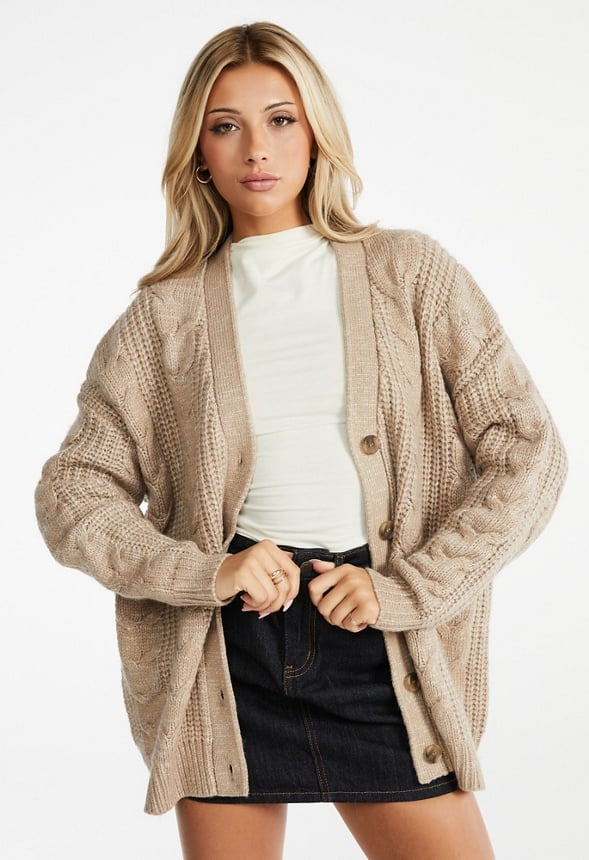 Cable Boyfriend Cardigan