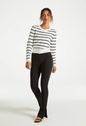 Cropped Fine Knit Cardigan