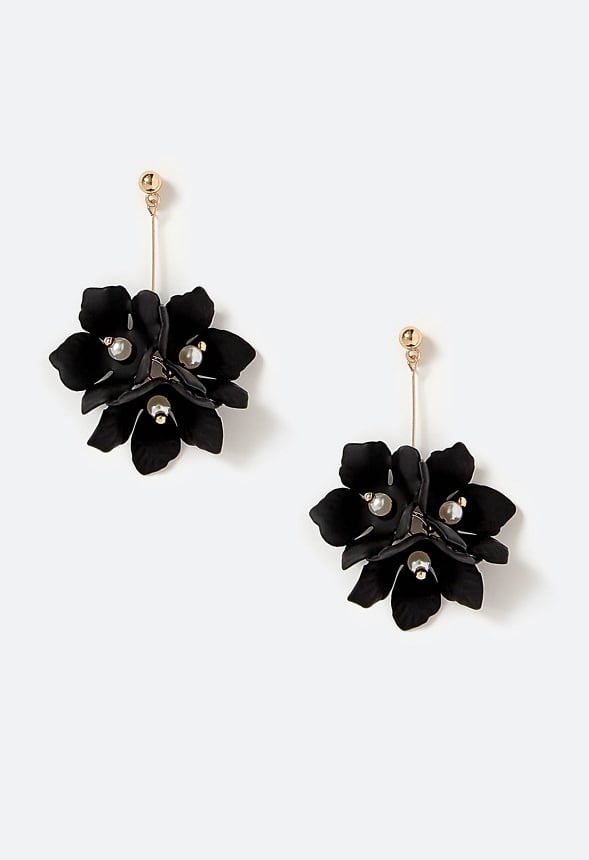 Xyla Color Coated Petals Flowers Drop Earrings