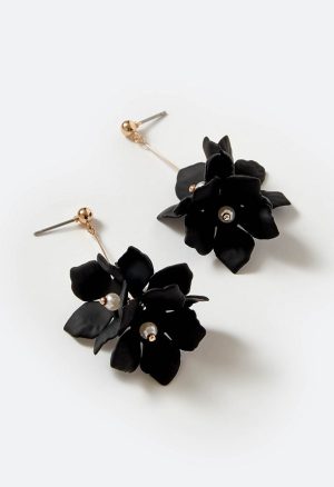 Xyla Color Coated Petals Flowers Drop Earrings