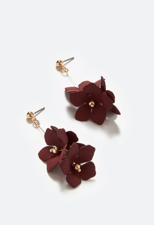 Xyla Color Coated Petals Flowers Drop Earrings
