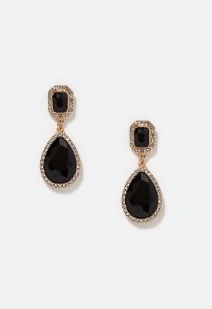 Jules Linked Glass Stone Drop Earrings