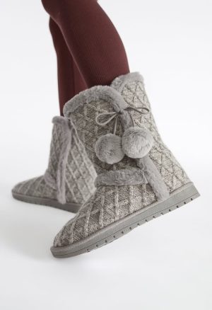 Idina Knit Fuzzie Bootie