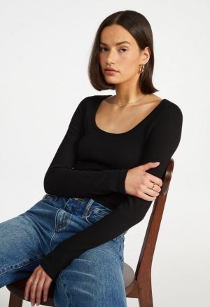 Seamless Long Sleeve Ribbed Bodysuit