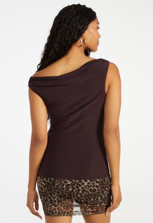Draped Off Asymmetrical Top