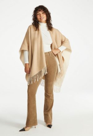 Reversible Frayed Ruana