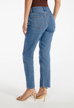Brook Vintage Mid Rise Ankle Straight Leg Jeans