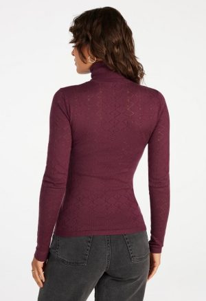 Pointelle Sweater Turtleneck