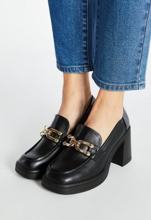 Daria Block Heeled Loafer Pump