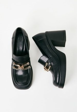 Daria Block Heeled Loafer Pump