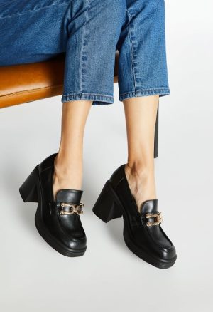 Daria Block Heeled Loafer Pump