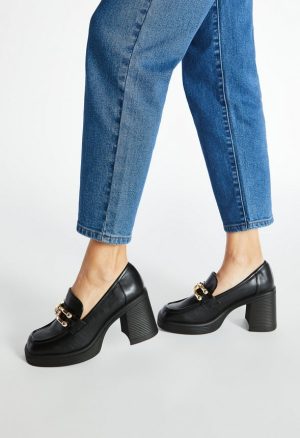 Daria Block Heeled Loafer Pump