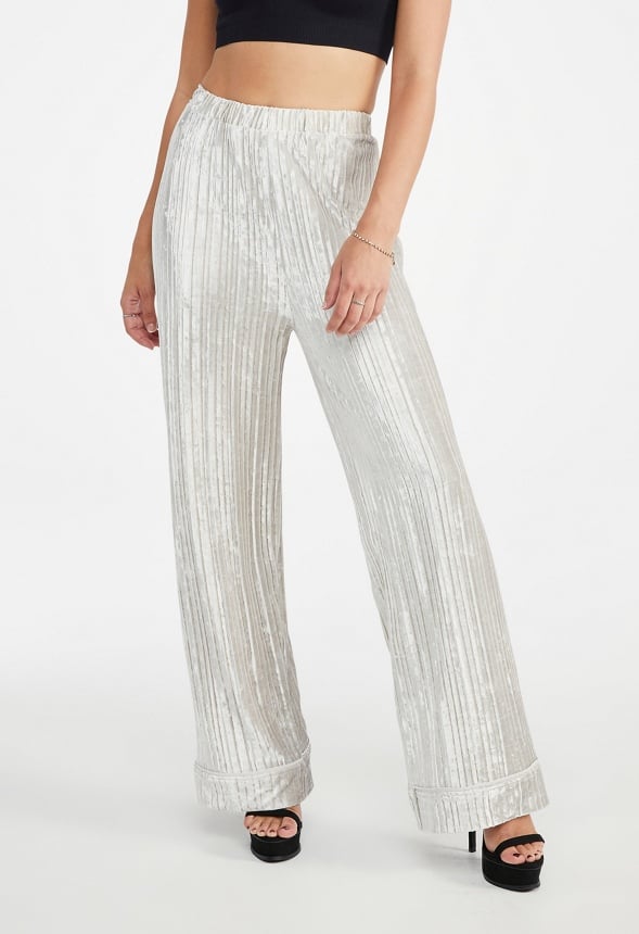 Velvet Plisse Trousers