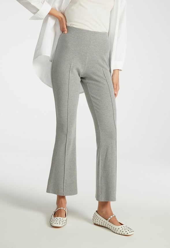 Crop Flare Rib Pants