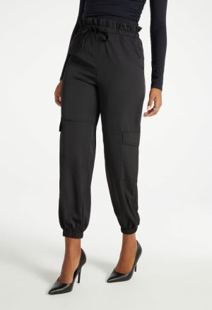 Satin Cargo Joggers