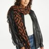 Jade Geometric Interlocking Large Woven Scarf