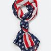 Hira 4th Of July Long Woven Fabric Scarf