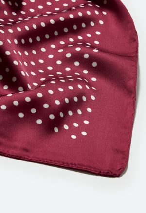 Dolly Polka Dot Silk Like Square Scarf