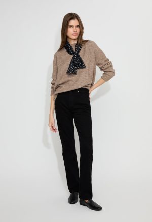 Dotty Long Woven Pola Dot Print Rectangle Scarf