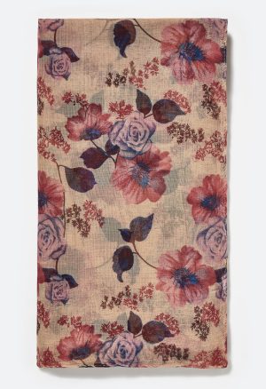 Flo Long Woven Floral Rectangle Scarf