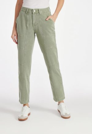 Avery Seamed Cargo Straight Leg Jeans