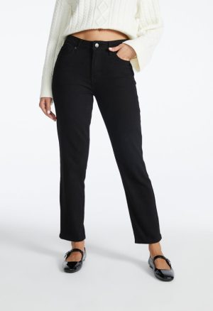 Asher Mid Rise Comfort Ankle Straight Jean